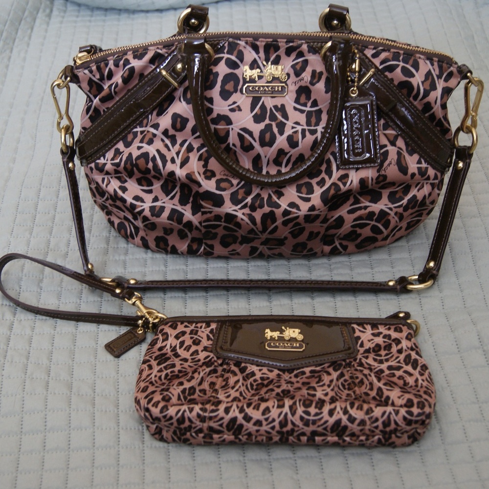 Coach 17764 Madison Sophia Ocelot Op Art Bundle